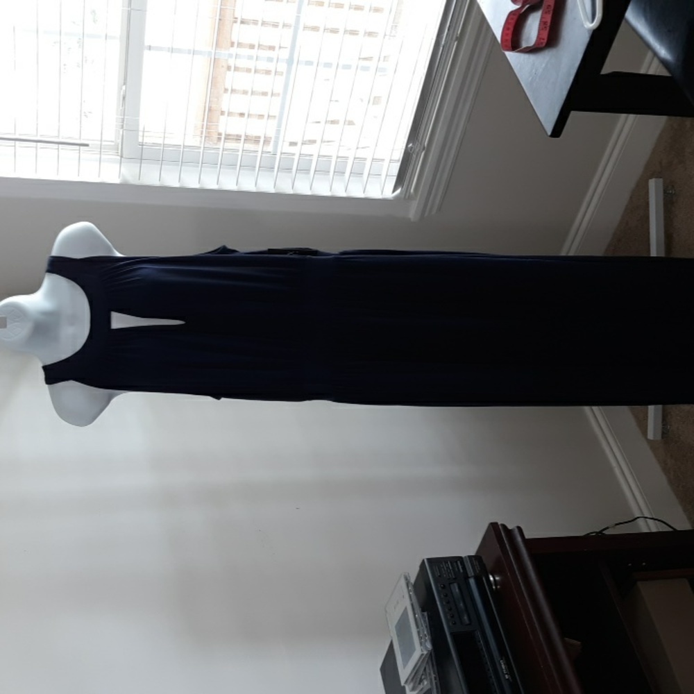 New York & Co. Navy Blue Maxi Dress Size XL